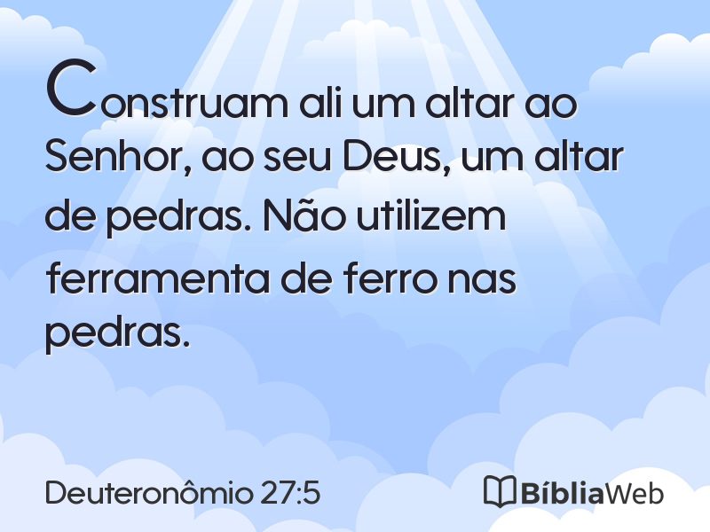 Deuteronômio 27:5 em imagem para compartilhar