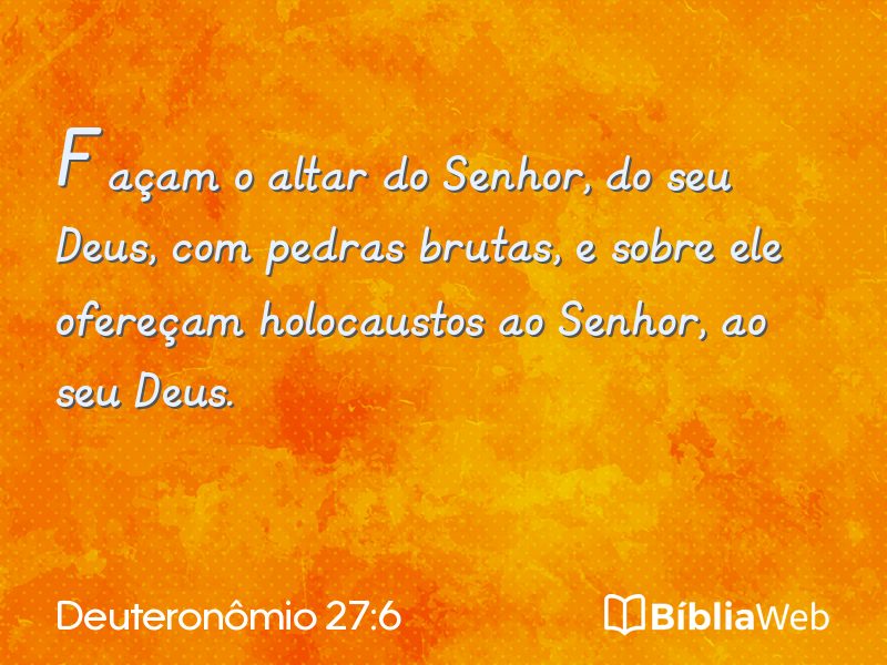 Deuteronômio 27:6 em imagem para compartilhar