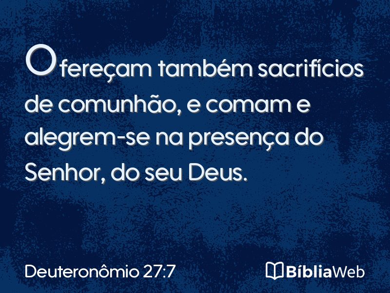 Deuteronômio 27:7 em imagem para compartilhar