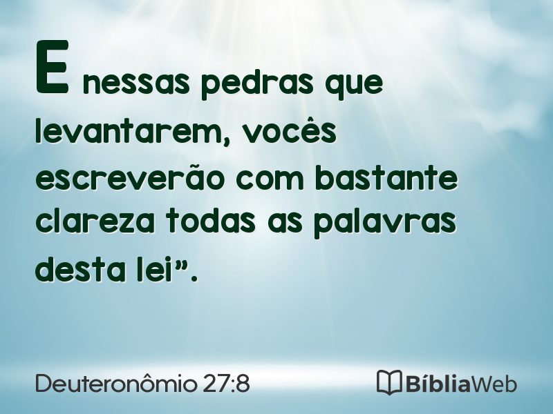 Deuteronômio 27:8 em imagem para compartilhar