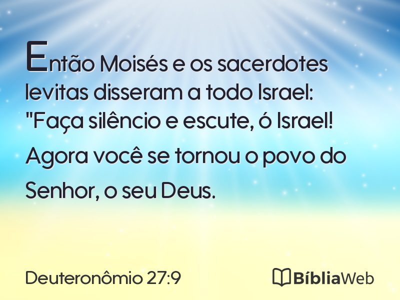 Deuteronômio 27:9 em imagem para compartilhar