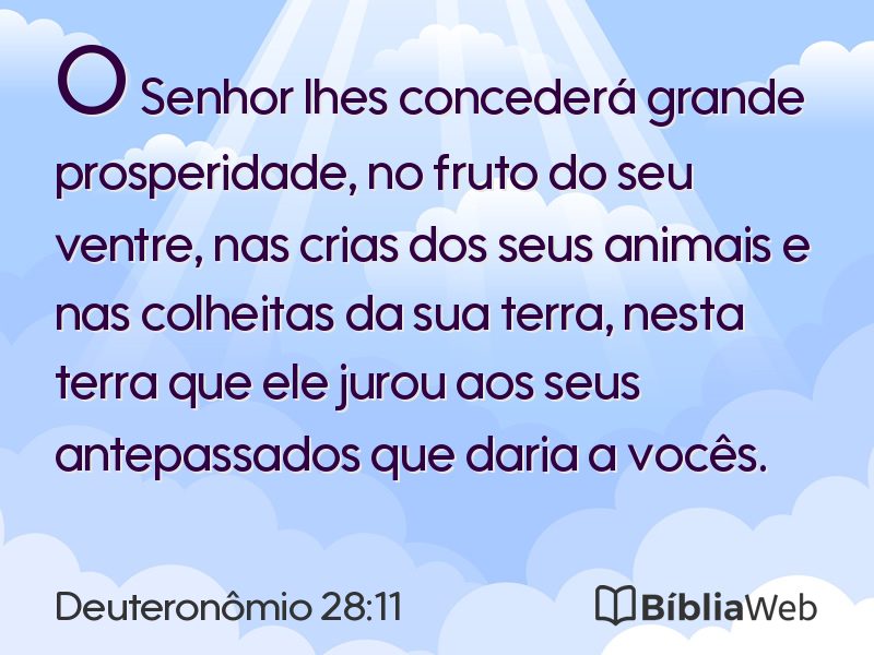 Deuteronômio 28:11 em imagem para compartilhar