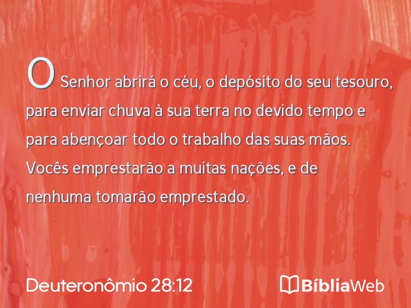 Deuteronômio 28:12 em imagem para compartilhar