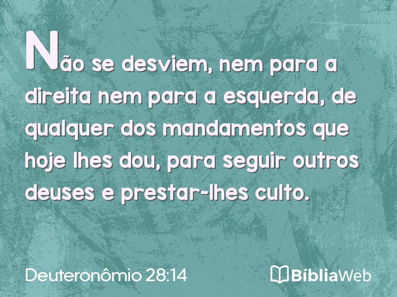 Deuteronômio 28:14 em imagem para compartilhar