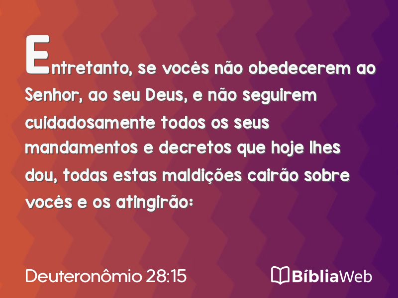 Deuteronômio 28:15 em imagem para compartilhar