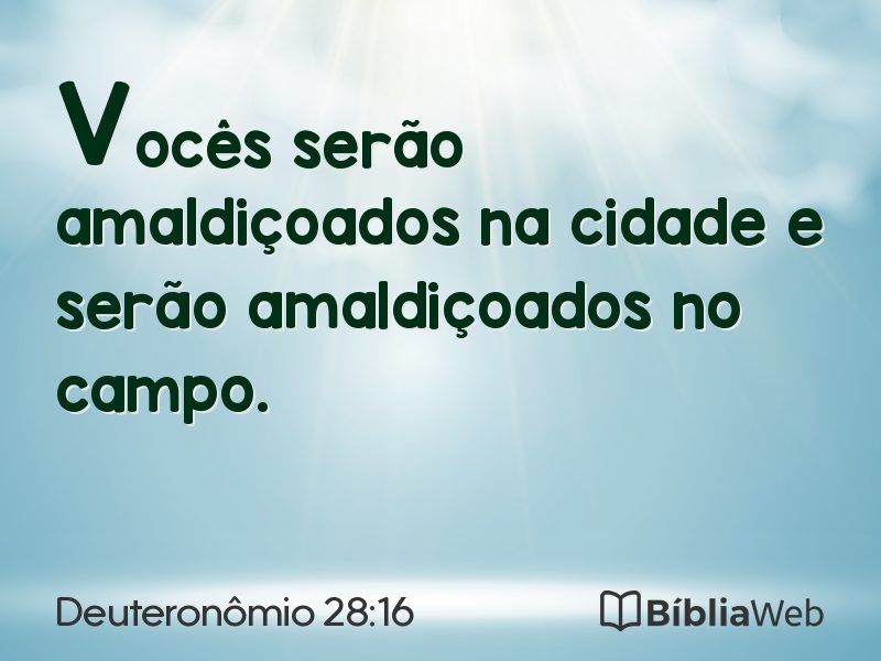Deuteronômio 28:16 em imagem para compartilhar