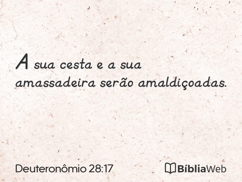 Deuteronômio 28:17 em imagem para compartilhar