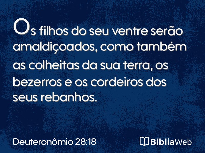 Deuteronômio 28:18 em imagem para compartilhar