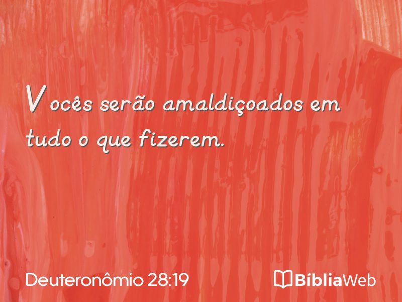 Deuteronômio 28:19 em imagem para compartilhar