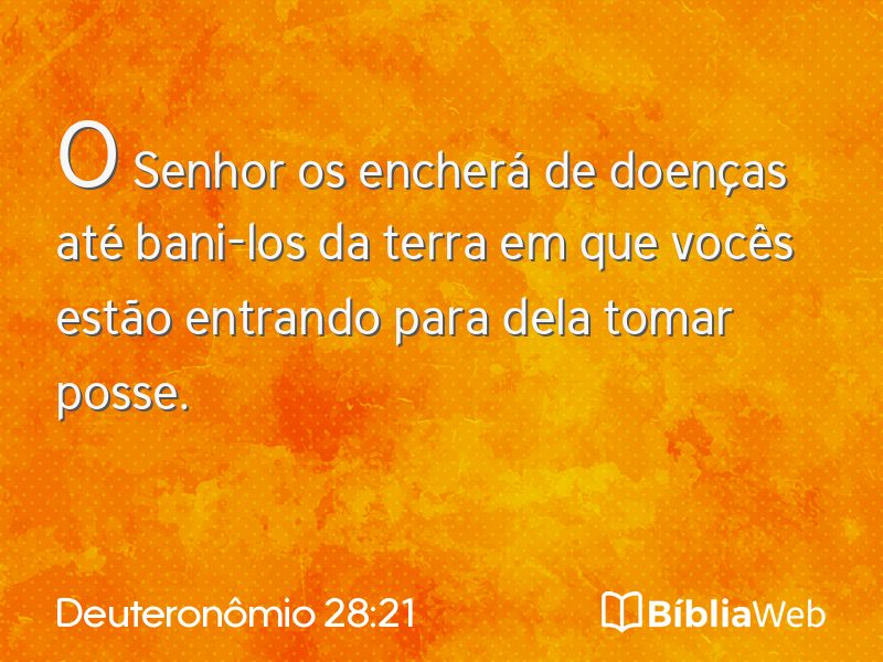Deuteronômio 28:21 em imagem para compartilhar