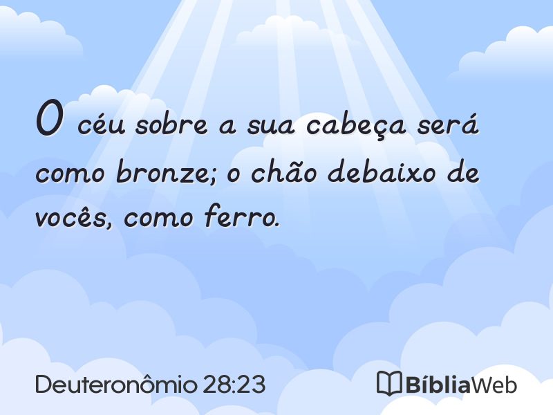 Deuteronômio 28:23 em imagem para compartilhar