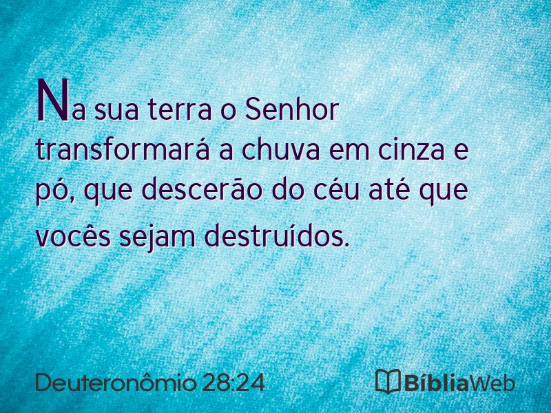 Deuteronômio 28:24 em imagem para compartilhar