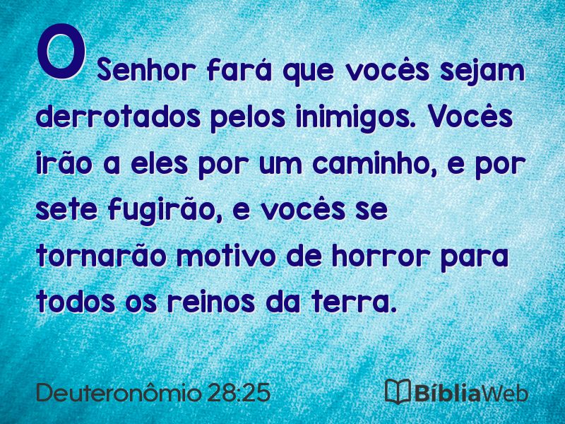 Deuteronômio 28:25 em imagem para compartilhar