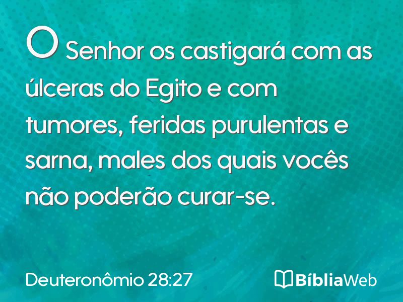 Deuteronômio 28:27 em imagem para compartilhar