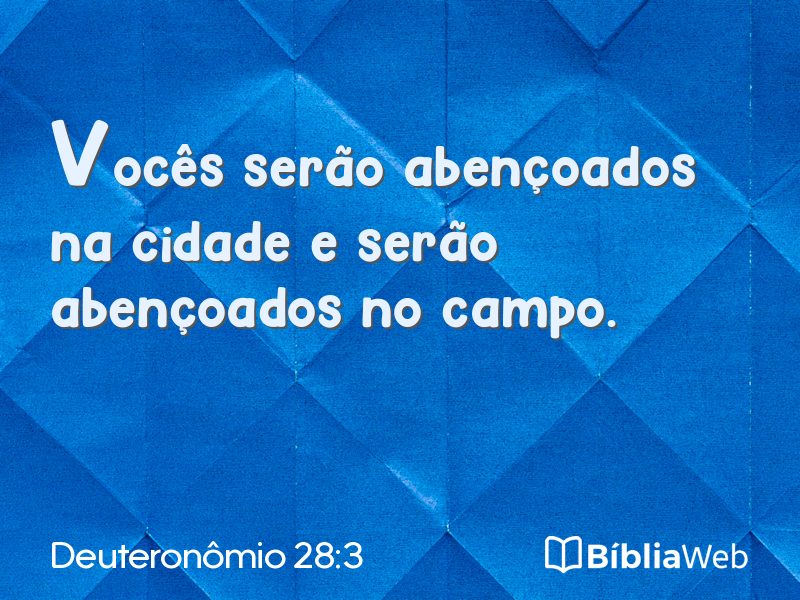 Deuteronômio 28:3 em imagem para compartilhar