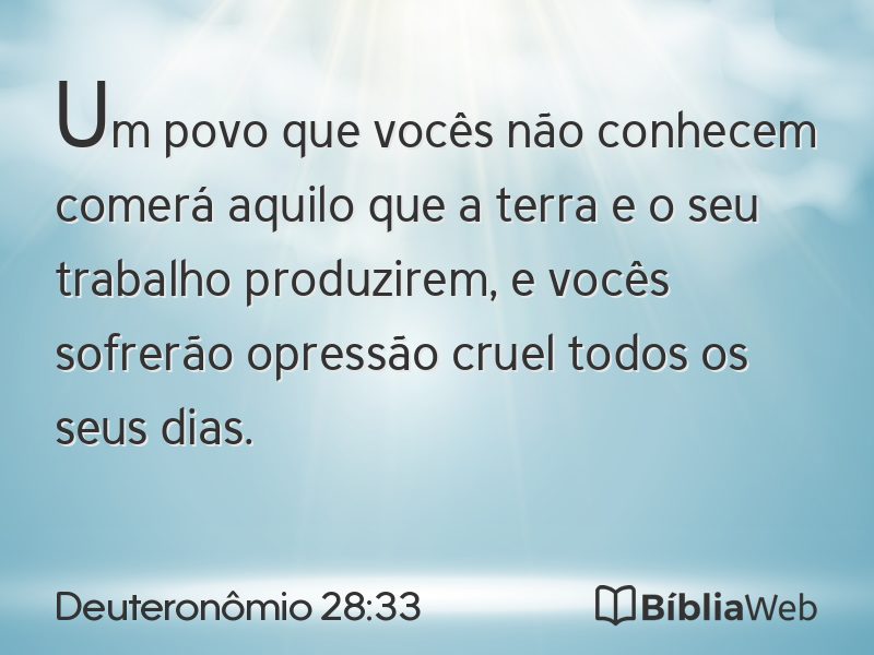 Deuteronômio 28:33 em imagem para compartilhar