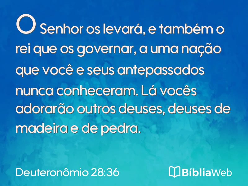 Deuteronômio 28:36 em imagem para compartilhar