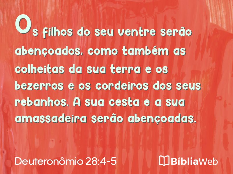 Deuteronômio 28:4-5 em imagem para compartilhar