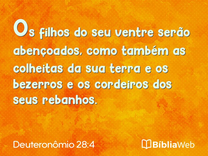 Deuteronômio 28:4 em imagem para compartilhar