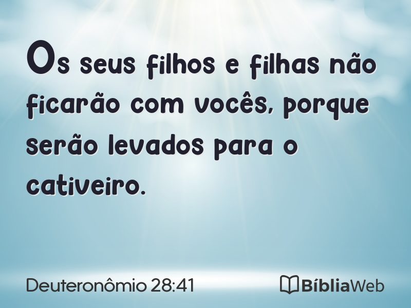 Deuteronômio 28:41 em imagem para compartilhar