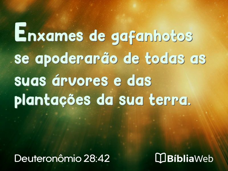 Deuteronômio 28:42 em imagem para compartilhar