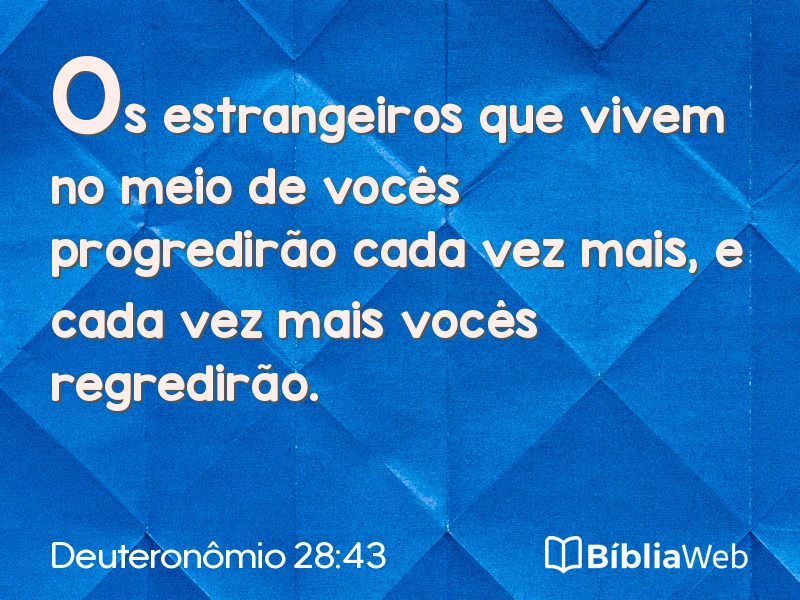 Deuteronômio 28:43 em imagem para compartilhar