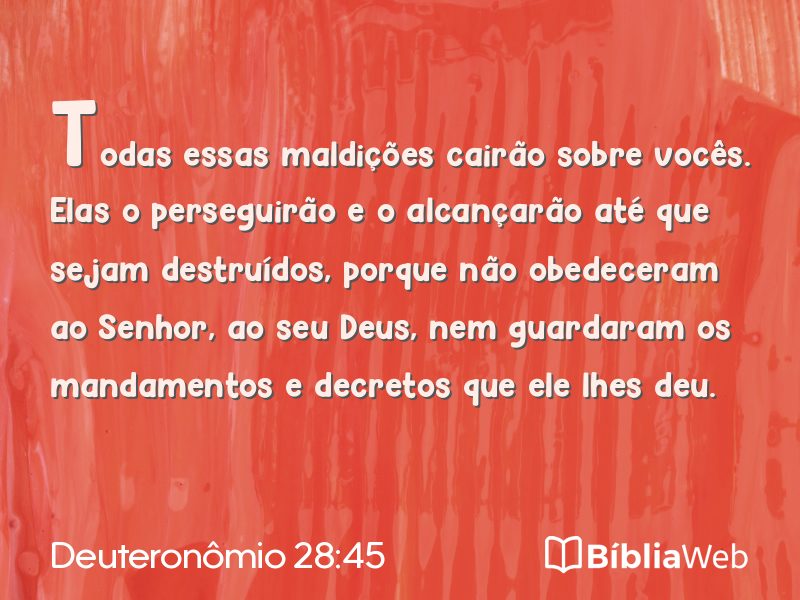 Deuteronômio 28:45 em imagem para compartilhar