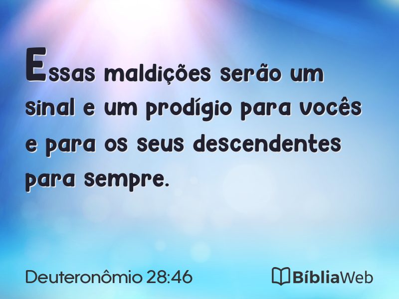 Deuteronômio 28:46 em imagem para compartilhar