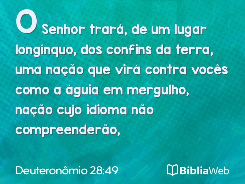 Deuteronômio 28:49 em imagem para compartilhar