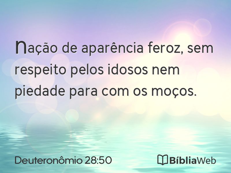 Deuteronômio 28:50 em imagem para compartilhar