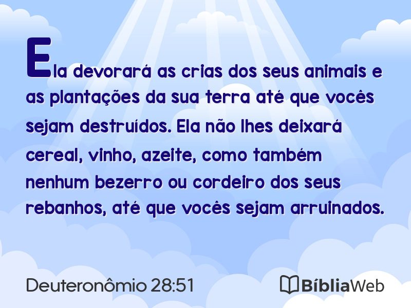 Deuteronômio 28:51 em imagem para compartilhar
