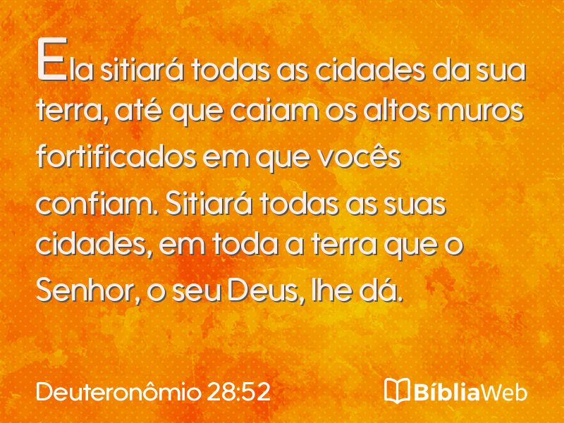 Deuteronômio 28:52 em imagem para compartilhar