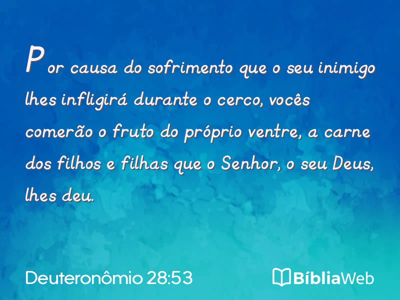 Deuteronômio 28:53 em imagem para compartilhar
