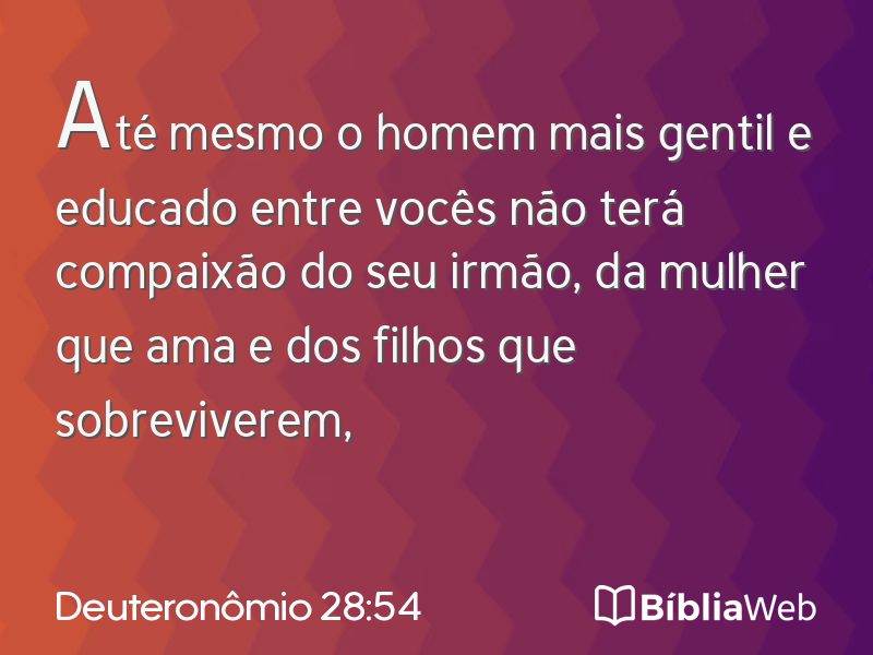 Deuteronômio 28:54 em imagem para compartilhar