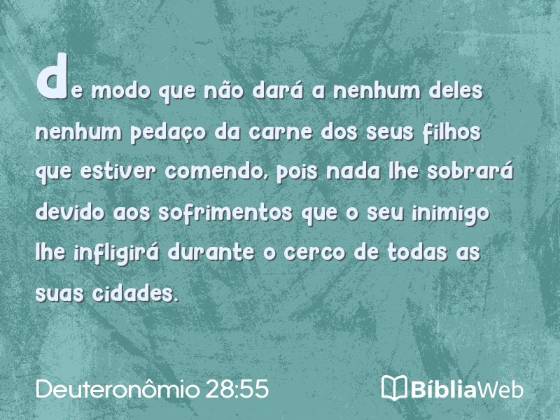 Deuteronômio 28:55 em imagem para compartilhar