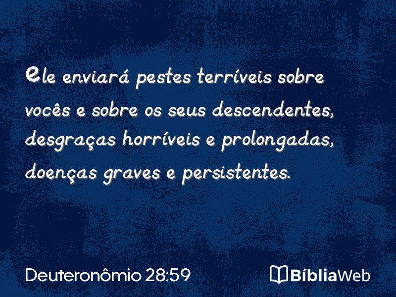 Deuteronômio 28:59 em imagem para compartilhar