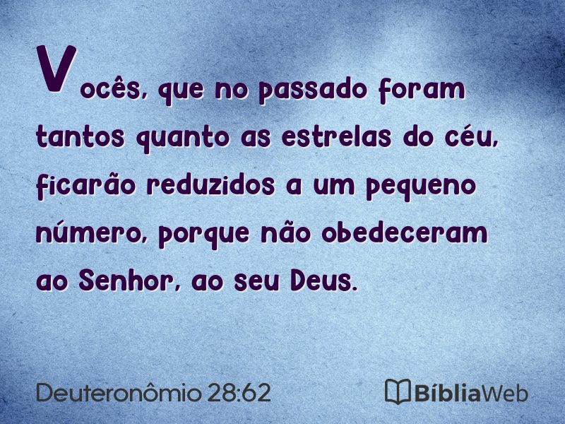Deuteronômio 28:62 em imagem para compartilhar