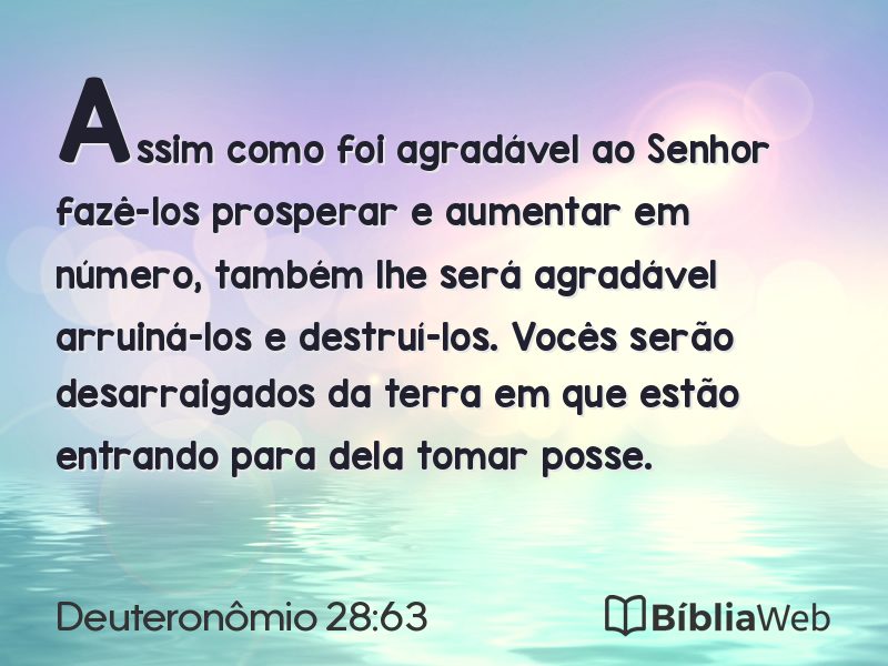 Deuteronômio 28:63 em imagem para compartilhar