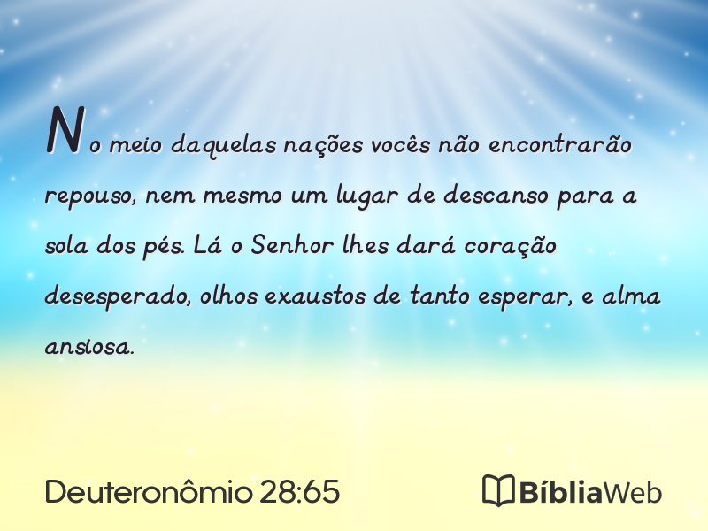Deuteronômio 28:65 em imagem para compartilhar