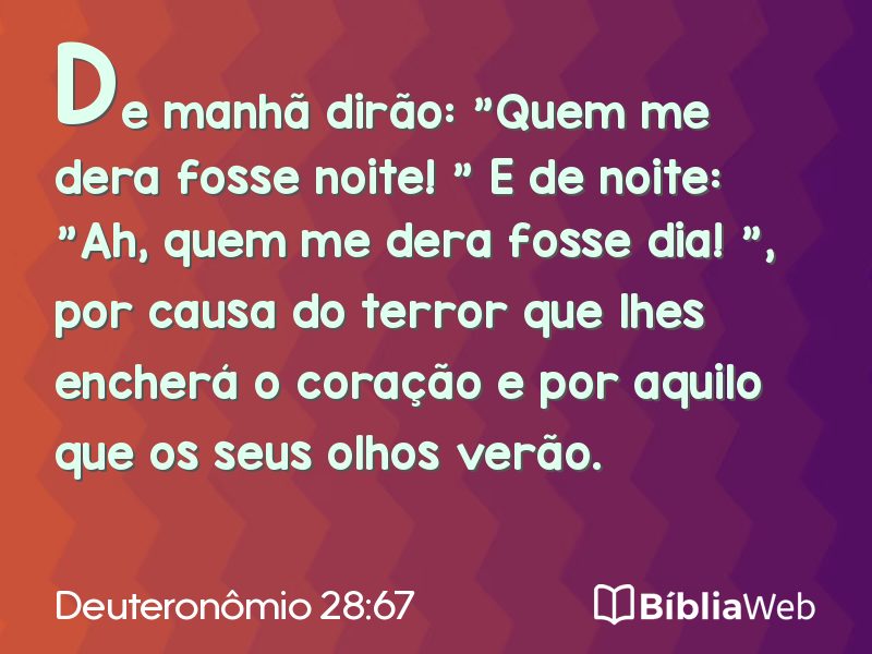 Deuteronômio 28:67 em imagem para compartilhar