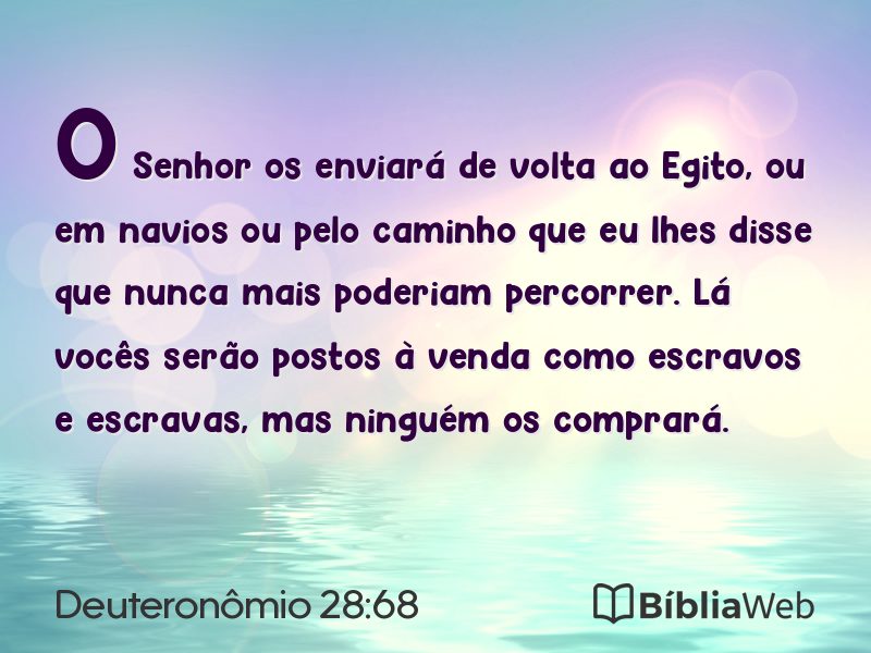 Deuteronômio 28:68 em imagem para compartilhar