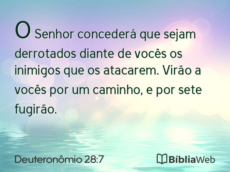 Deuteronômio 28:7 em imagem para compartilhar