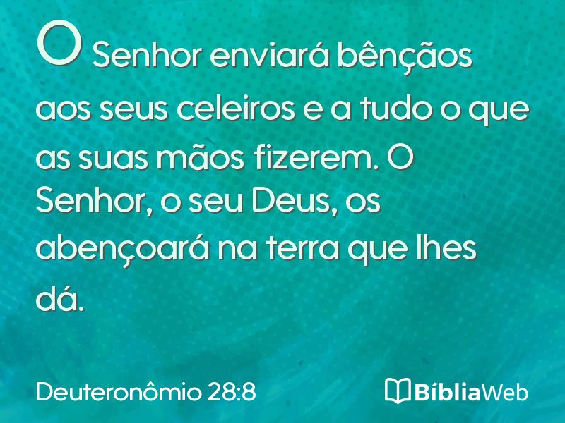 Deuteronômio 28:8 em imagem para compartilhar