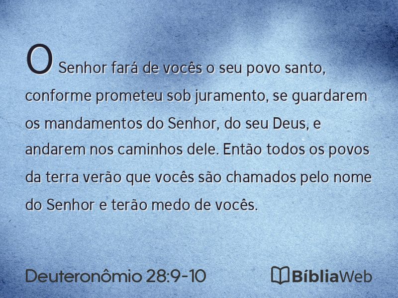 Deuteronômio 28:9-10 em imagem para compartilhar