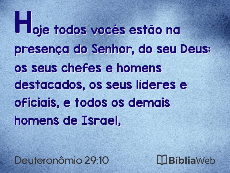 Deuteronômio 29:10 em imagem para compartilhar