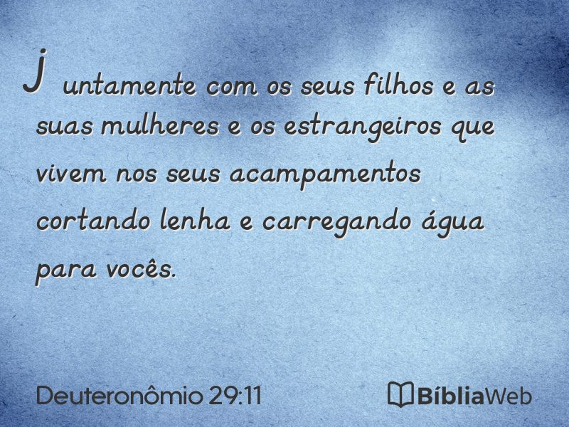 Deuteronômio 29:11 em imagem para compartilhar