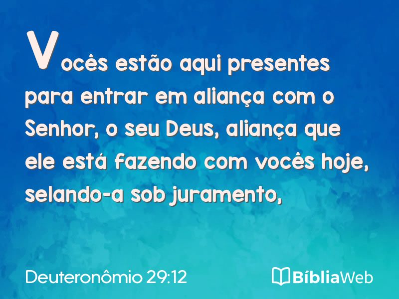 Deuteronômio 29:12 em imagem para compartilhar
