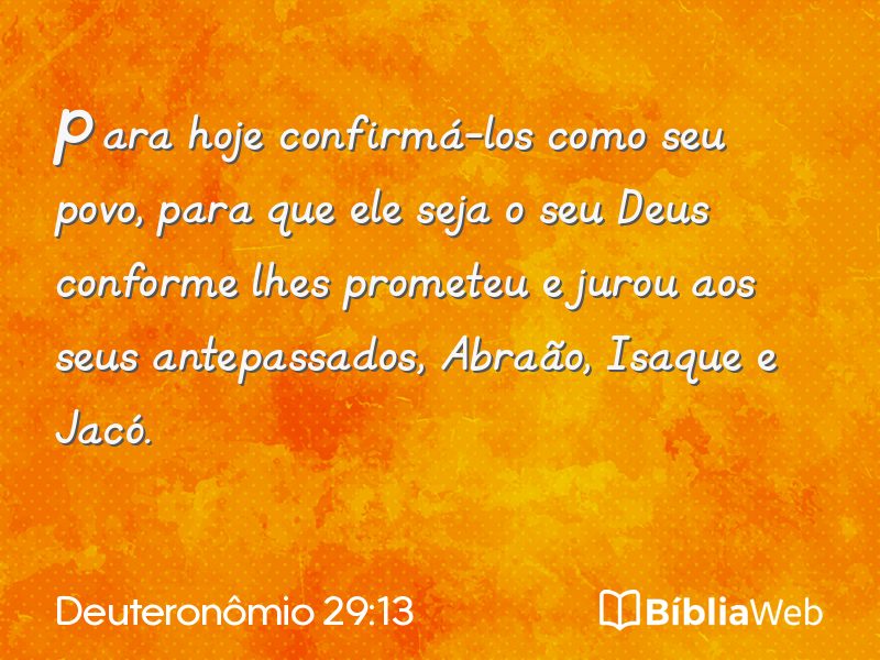 Deuteronômio 29:13 em imagem para compartilhar