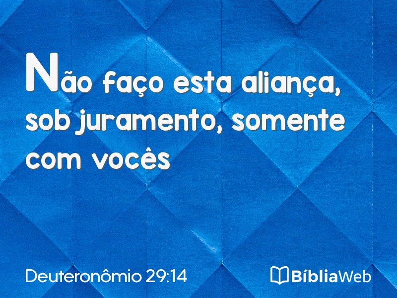 Deuteronômio 29:14 em imagem para compartilhar