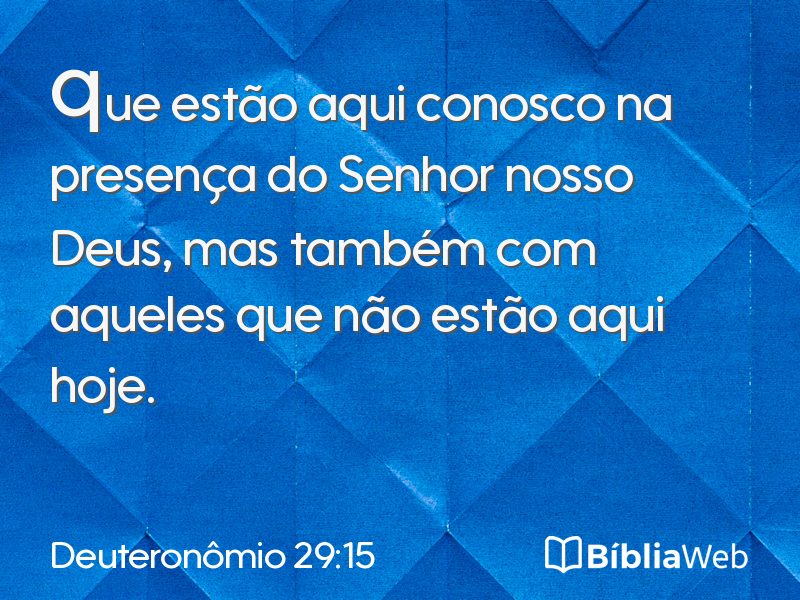 Deuteronômio 29:15 em imagem para compartilhar